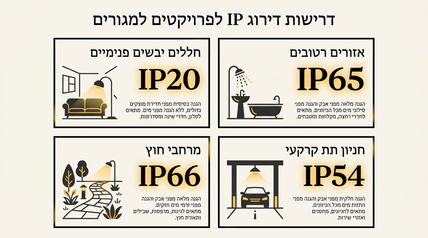 גופי תאורה לפרויקט מגורים: כך תבחרו נכון לדירות יוקרה