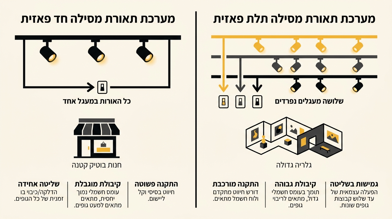 ספוטים לפסי צבירה פרויקטים: המדריך המלא לתאורת מסלול מקצועית