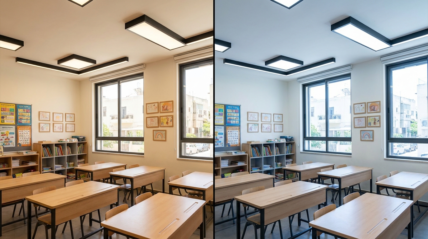 תאורה לבתי ספר ואוניברסיטאות: תאורת לד חכמה למוסדות חינוך מבית PlanLight