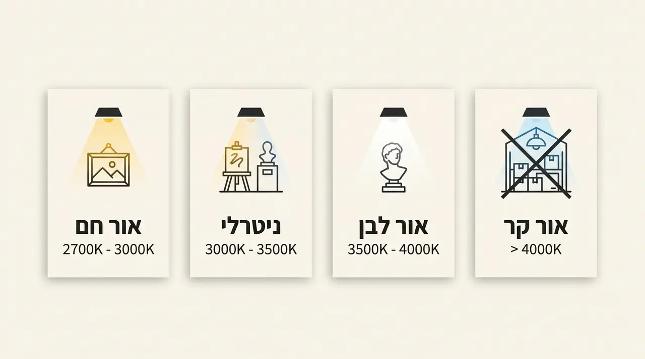 תאורת אקסנט גלריה: המדריך המלא לתאורת אמנות מקצועית