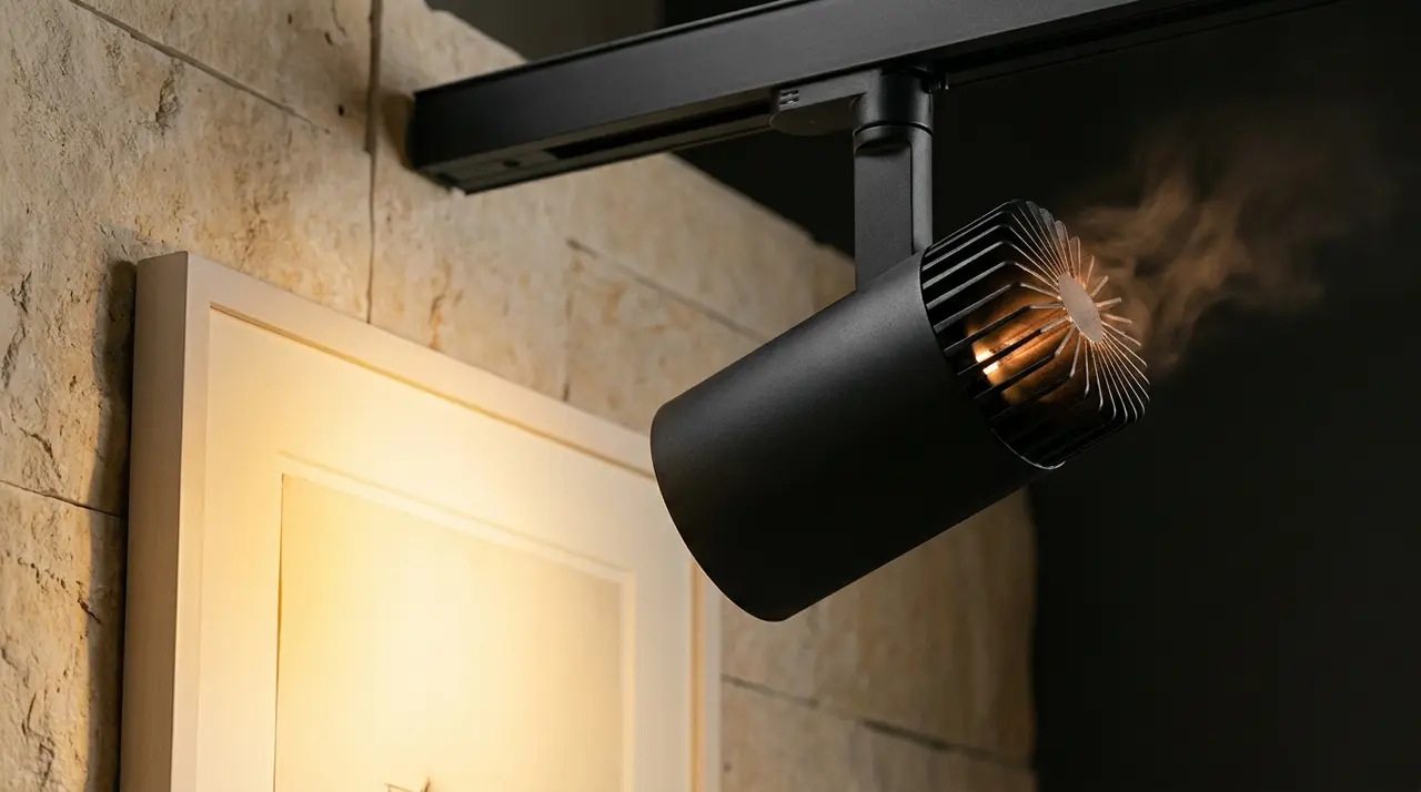תרשים המראה את מסלול פליטת החום בגוף LED איכותי אחורה מהגוף במקום לכיוון היצירה